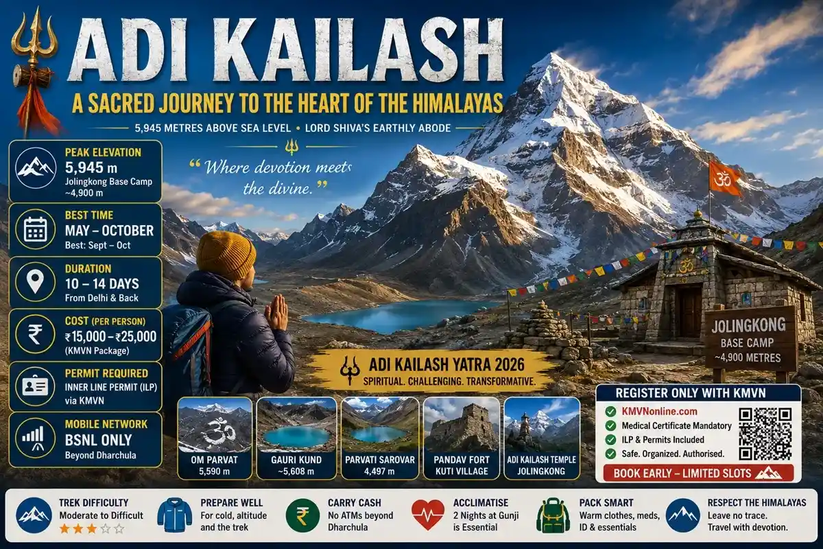 Adi Kailash Yatra 2026: Route, Cost, Permit & Travel Guide
